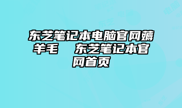 东芝笔记本电脑官网薅羊毛  东芝笔记本官网首页