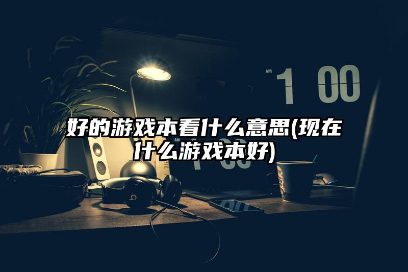 好的游戏本看什么意思(现在什么游戏本好)