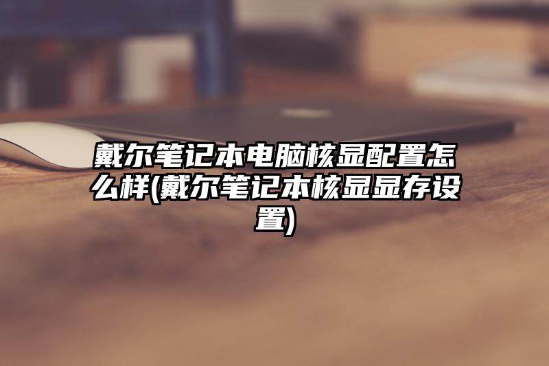 戴尔笔记本电脑核显配置怎么样(戴尔笔记本核显显存设置)