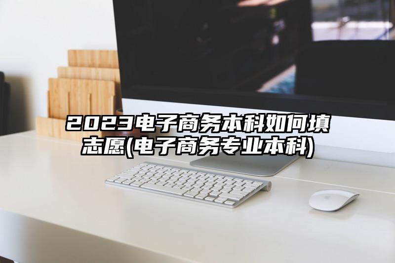 2023电子商务本科如何填志愿(电子商务专业本科)